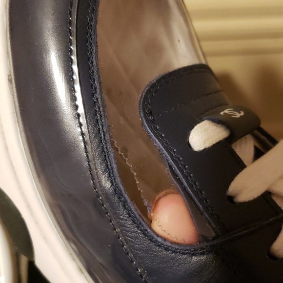 *SOLD* Chanel Runway Navy Trainers 39.5 - Picture 5 of 8